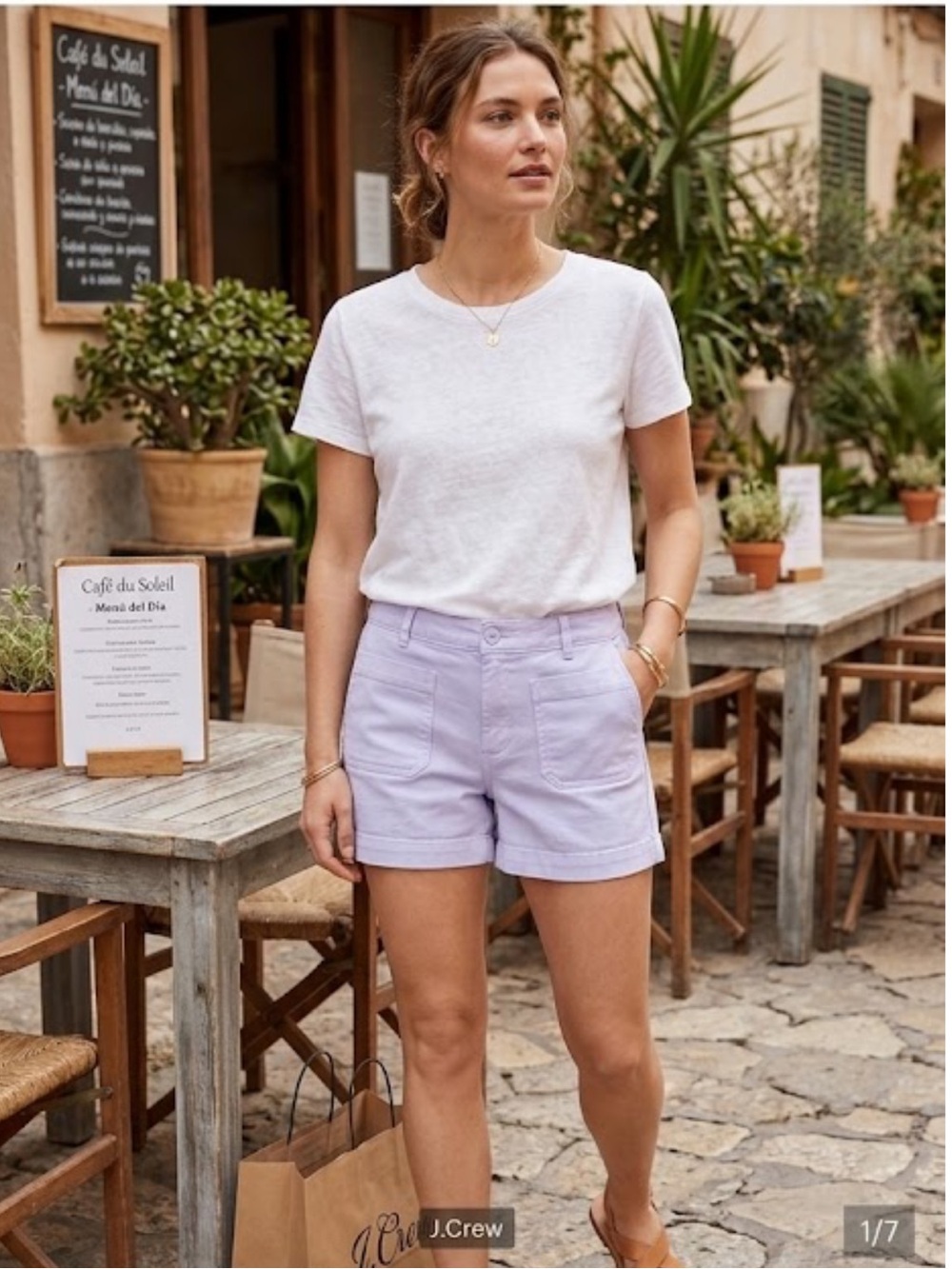 J. Crew Light Lavender Cotton Jean Shorts